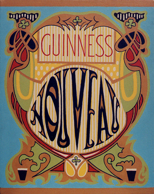 GUINNESS NOUVEAU retro experimental advertisement paintins acrylic on canvas for the Irish Stout Beer by fLANSBURG dESIGN