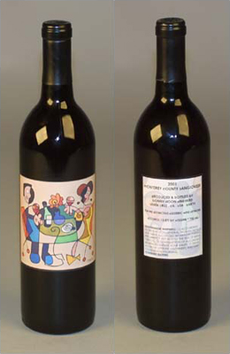 sANGIOVESE wine label Bonny Doon Vineyard limited edition fLANSBURG dESIGN