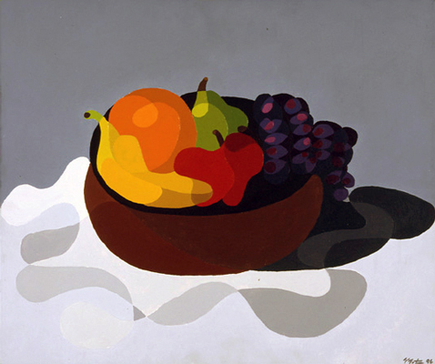 Grapes of Wrath Still Life Abstraction Acrylic on Canvas Circa 1996 Matthew fLANSBURG dESIGN