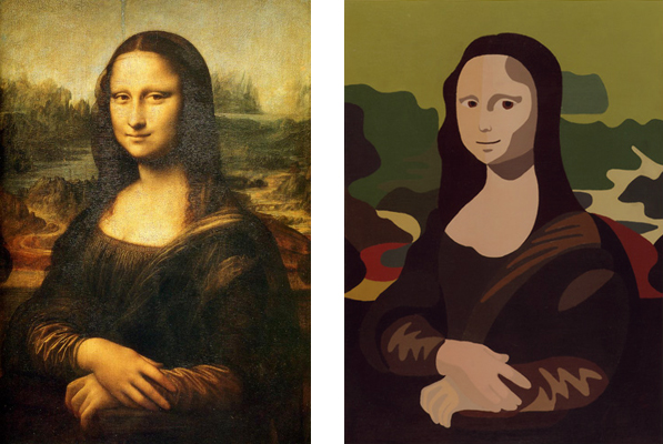 Mona Lisa Inspired Abstract Work of Art fLANSBURG dESIGN